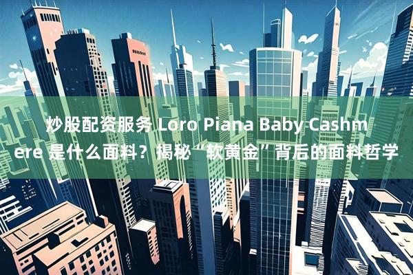 炒股配资服务 Loro Piana Baby Cashmere 是什么面料?揭秘“软黄金”背后的面料哲学